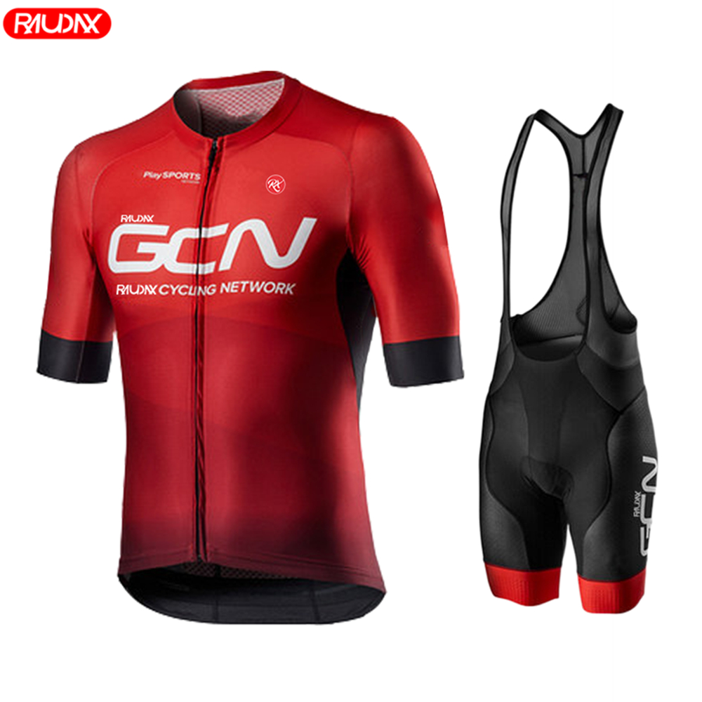 Cycling Gear Outfit - 2026 Raudax Gcn 夏半袖ジャージ通気性ロードバイクユニフォーム MTB シャツ自転車男性サイクリング服セット