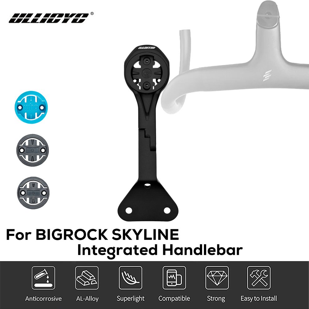 Bike Computer Gps - BIGROCK SKYLINE 一体型ハンドルバーコンピューターマウント用 Gopro/GPS/Garmin/Bryton/Wahoo アルミニウム合金と互換性あり