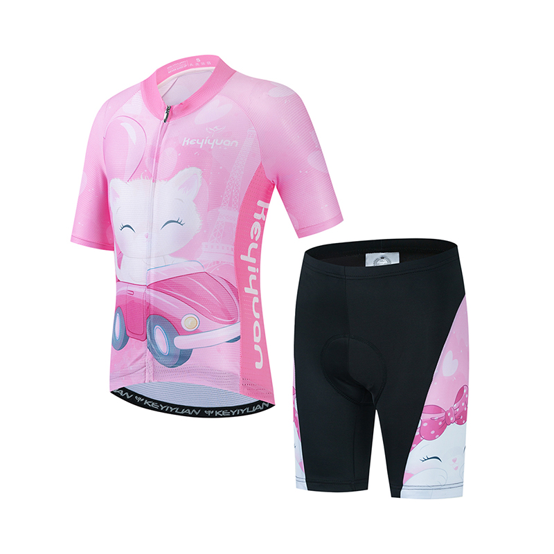 Cycling Gear Outfit - Keyiyuan-子供用サイクリングジャージ,半袖サイクリングシャツ