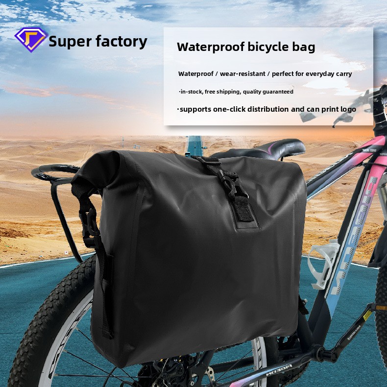 Yellow Cycling Gear - Lサイズ 防水PVC製自転車フロント収納バッグ 吊り下げ式サイクリングポーチ スマホや日常用品用 ブラック、イエロー、オレンジ