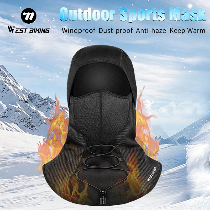 Cycling Gear Winter - WEST BIKING 冬用バラクラバ サイクリングマスク フリース製 暖かいサーマルフード