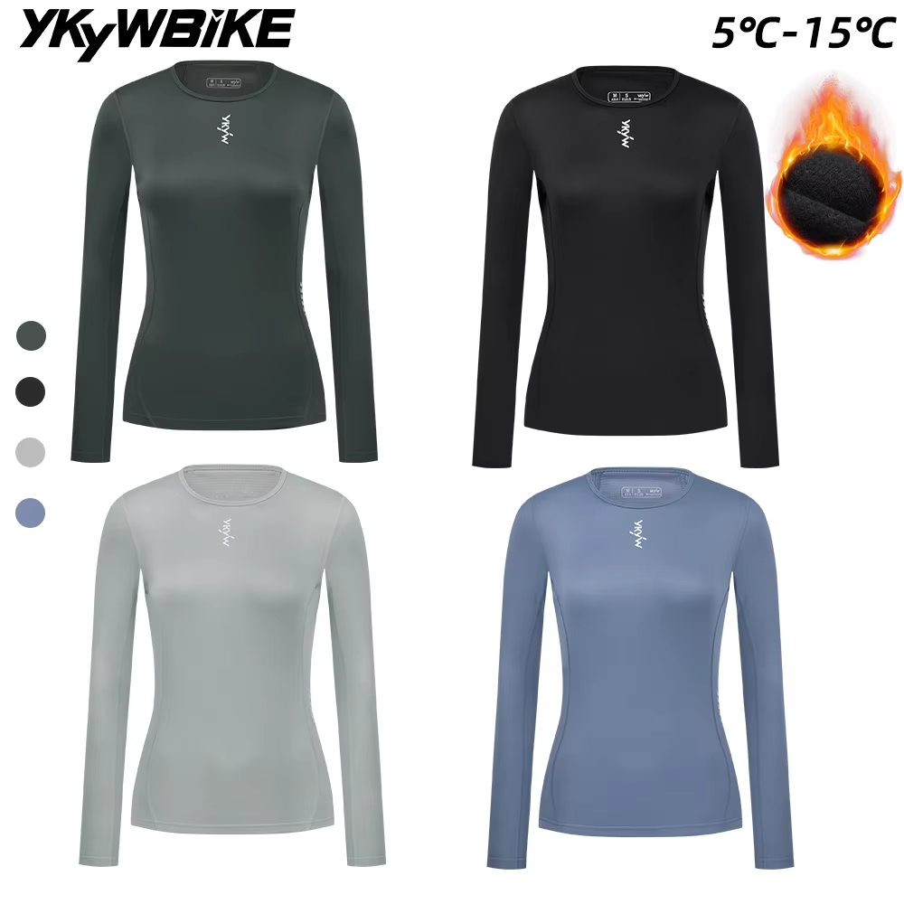 Cycling Gear Winter - YKYWBIKE レディース サイクリング ベースレイヤー 自転車用アンダーシャツ 冬秋用