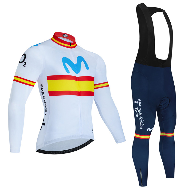メンズMovistar長袖サイクリングジャージ,サイクリング - Cycling Gear Outfit のレビューと価格