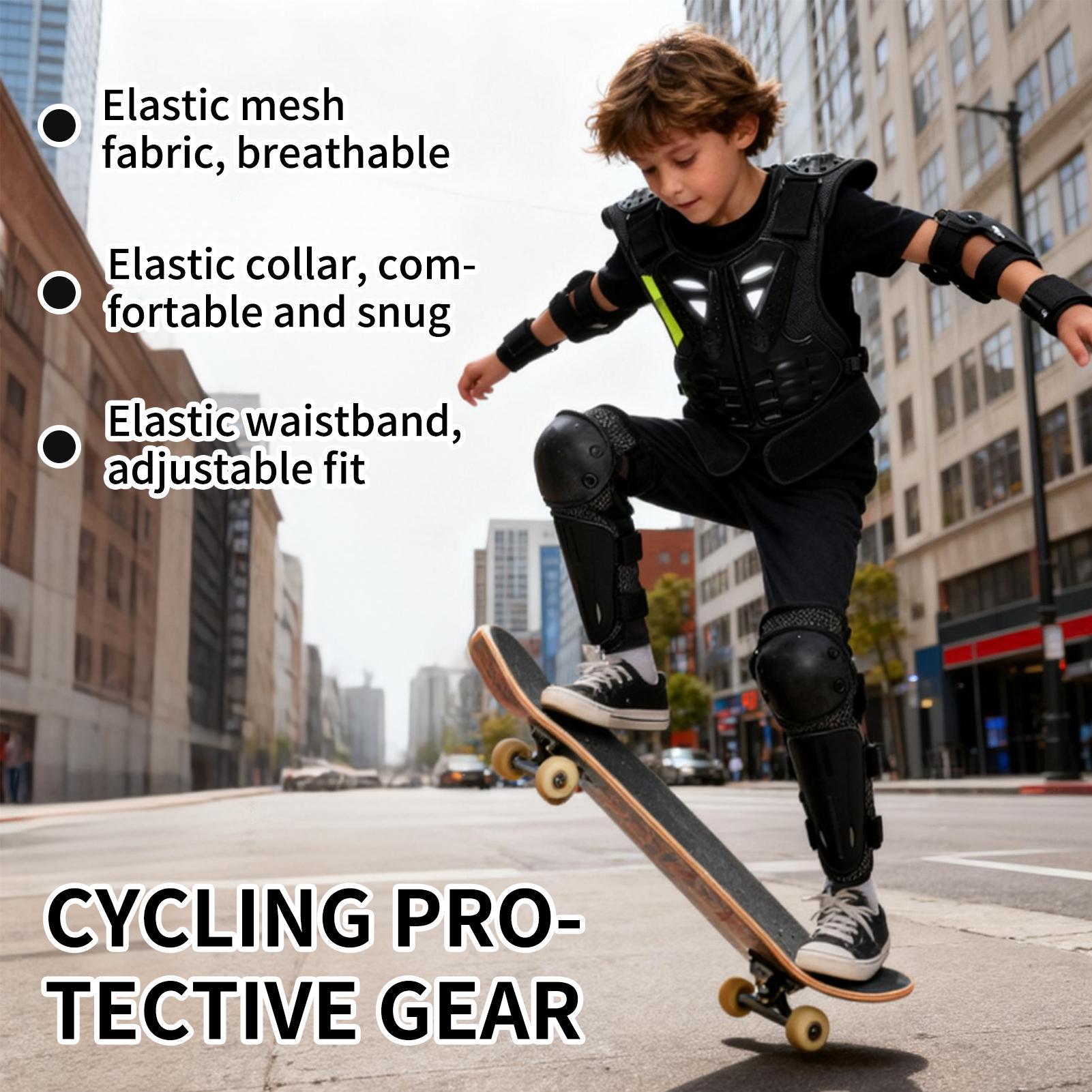 ユースモトクロスギア チェストプロテクター 肘と膝パッド付き - Cycling Gear Padding のレビューと価格