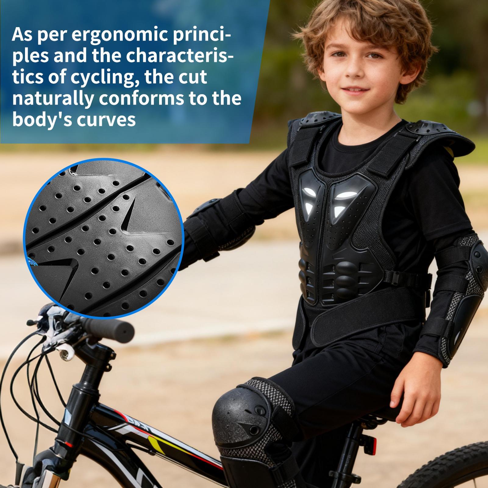 ユースモトクロスギア チェストプロテクター 肘と膝パッド付き - Cycling Gear Padding のレビューと価格