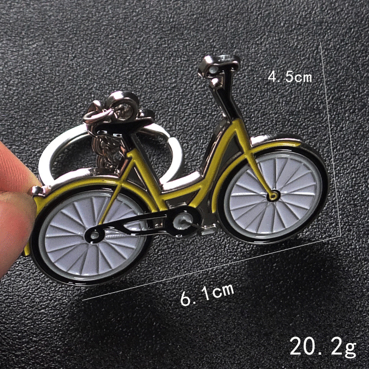 New イエロー自転車キーチェーン男性ファッション創造金属車 - Yellow Cycling Gear のレビューと価格