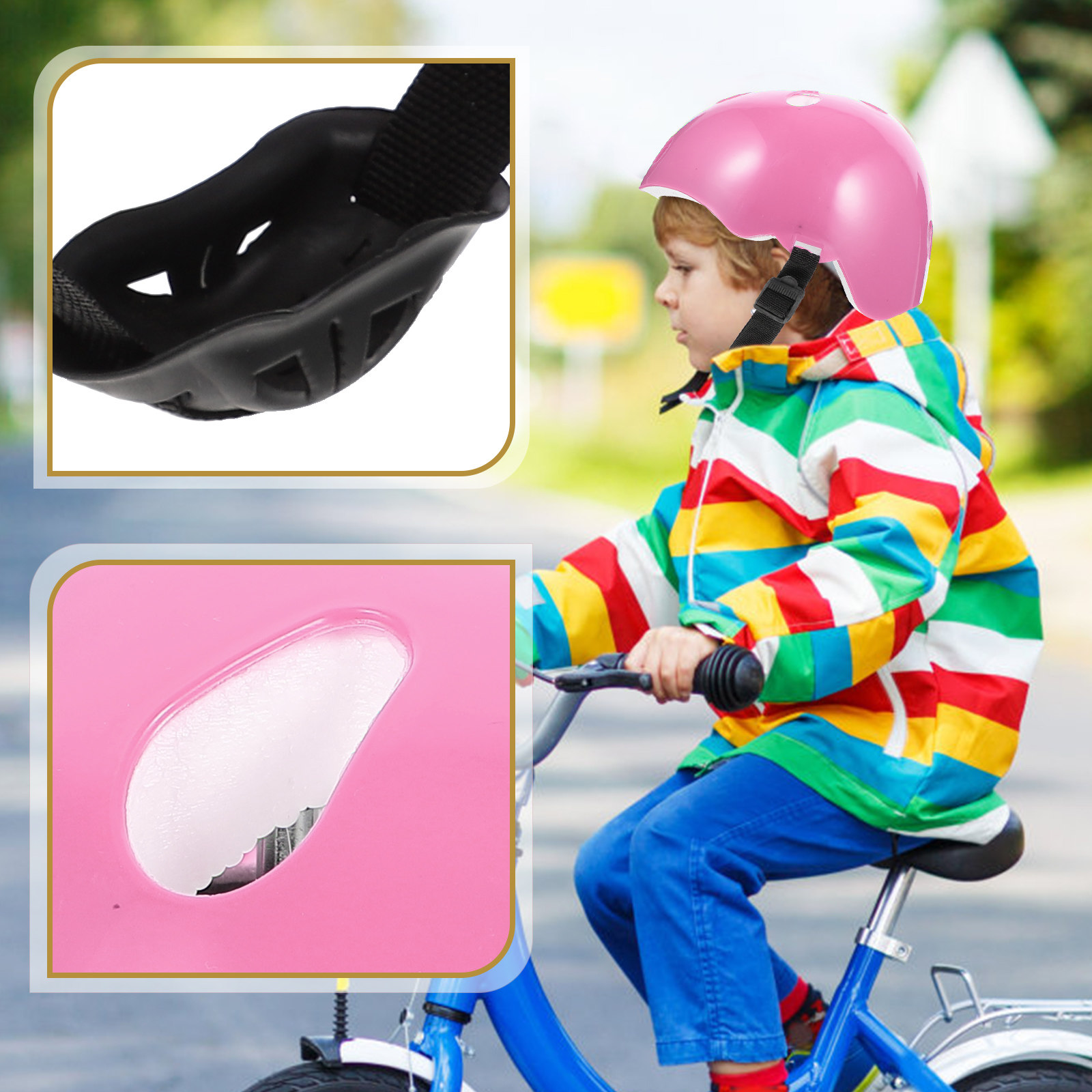 子供用保護具、調整可能な自転車・スケートボード用、通気性のあ - Cycling Protective Gear のレビューと価格