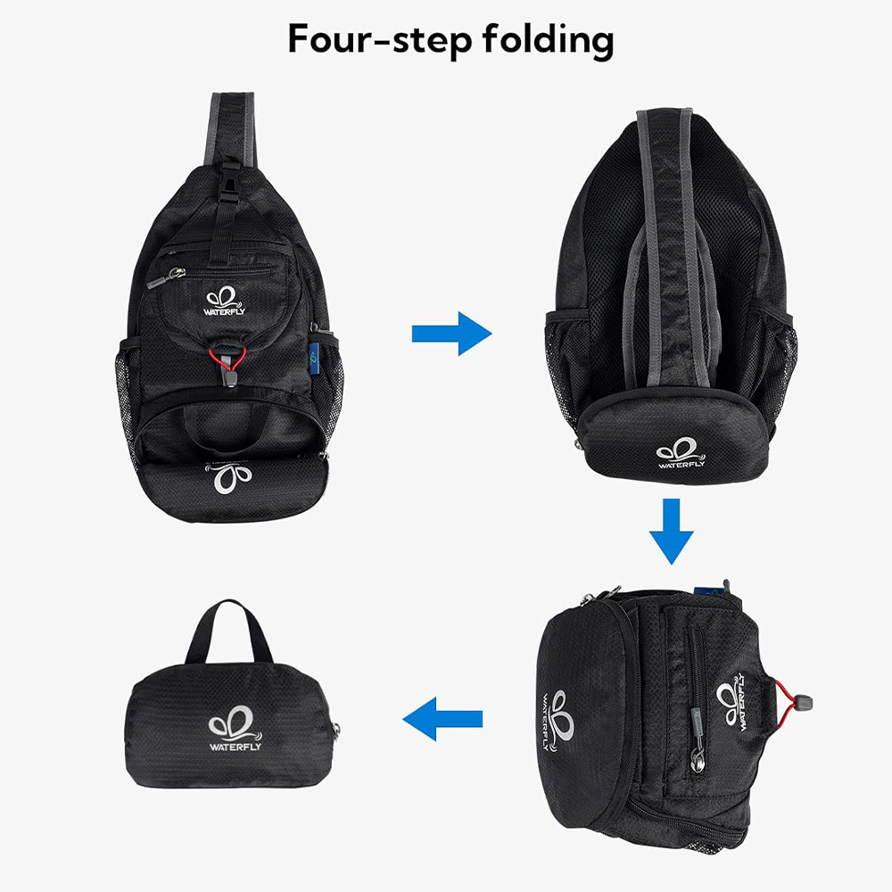 ウォーターフライクロススモールボディスリングパック、収納可能 - Cycling Backpack のレビューと価格