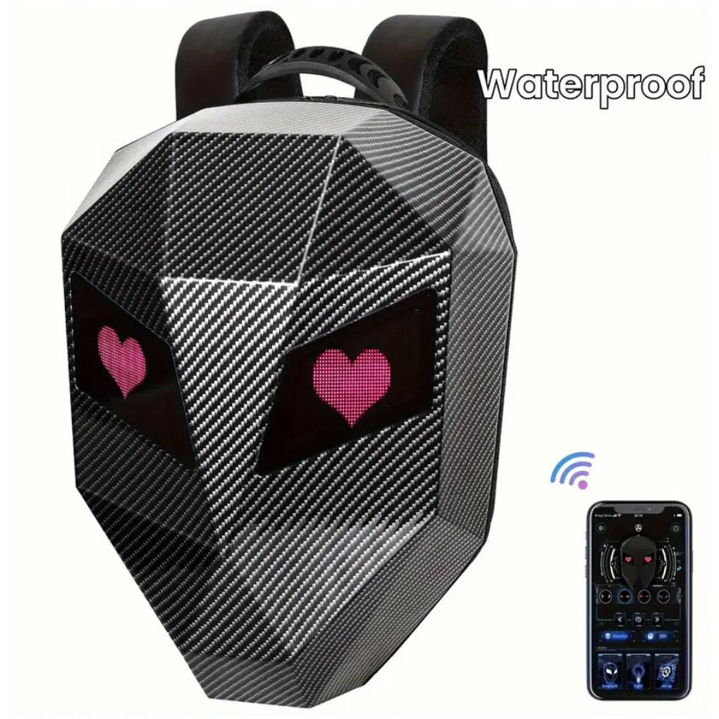 男性と女性のためのPVCハードシェルLEDバックパック,オー - Cycling Backpack のレビューと価格