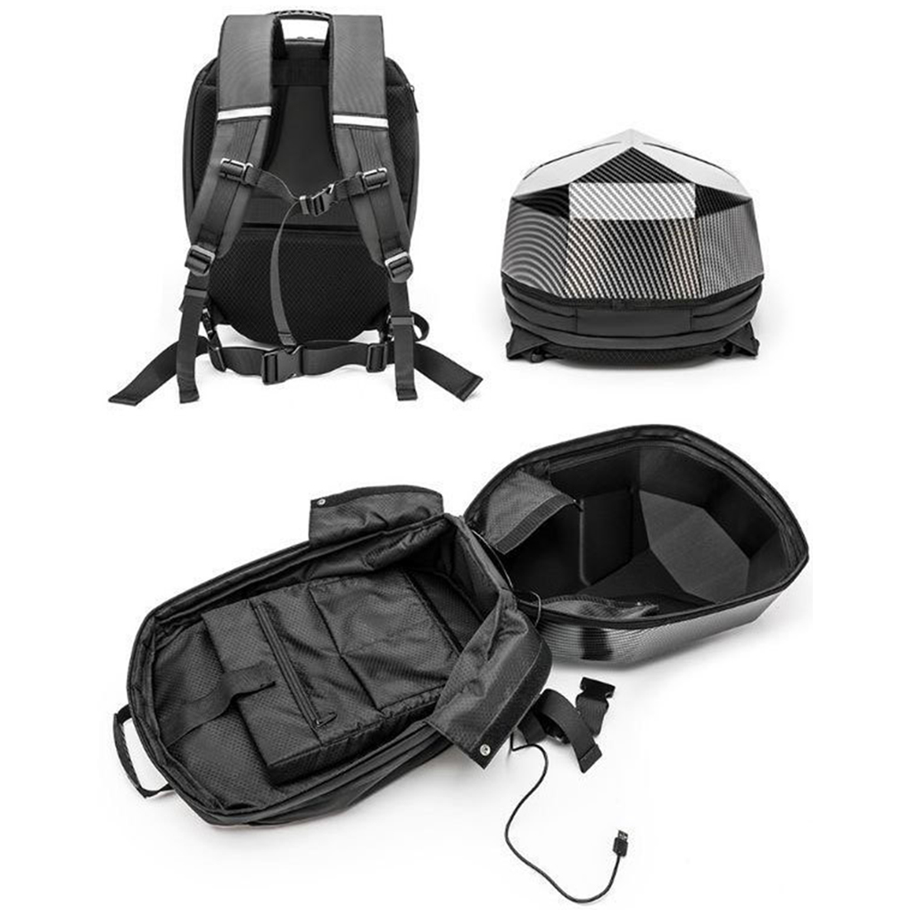 男性と女性のためのPVCハードシェルLEDバックパック,オー - Cycling Backpack のレビューと価格